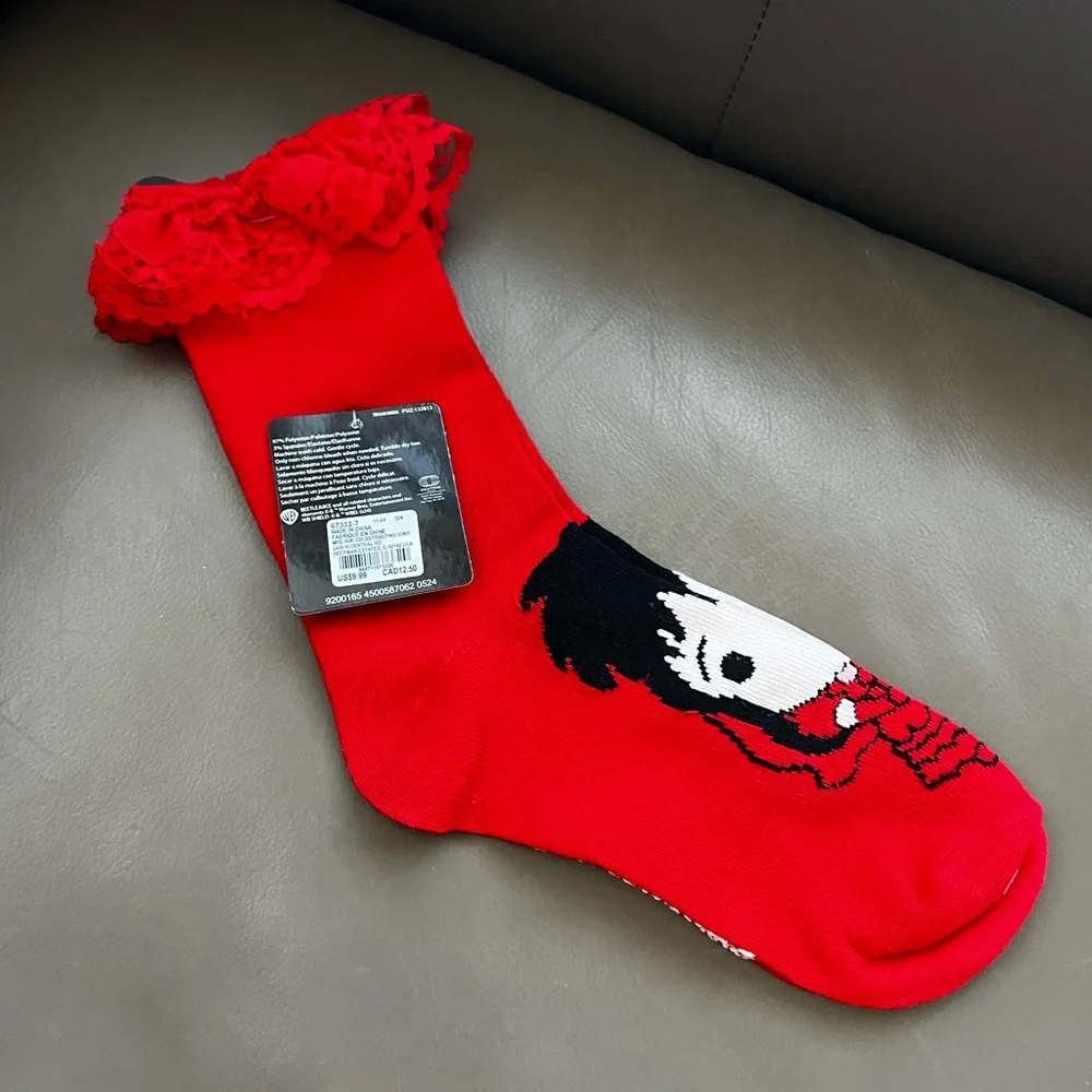 Beetlejuice Lydia Lace Crew Socks